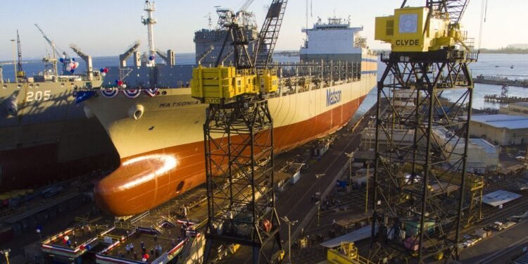 Second Matson ‘Con-Ro’ Christened at NASSCO