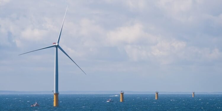 offshore wind farm under construction
