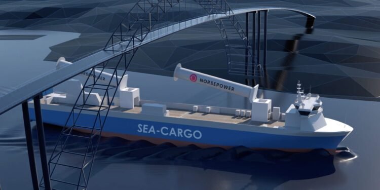 North Sea Ro-Ro to Install First Tilting Rotor Sails
