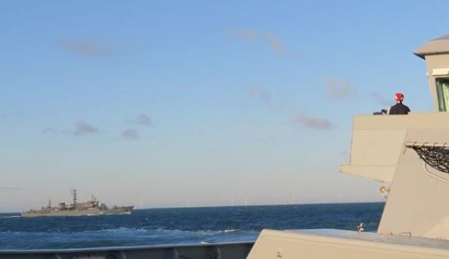 Royal Navy Patrol Ship Shadows Russian Ship On Christmas Day