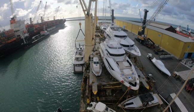 AAL Bangkok Loads 12 Floating Crafts, Including 51-Meter Superyacht