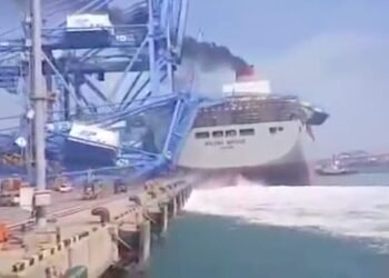 Caught on Camera: Containership Takes Out Crane in Busan, South Korea