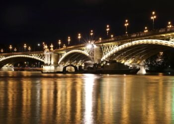 Ship accident on the Danube river in Budapest
