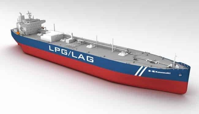 Kawasaki To Construct 86,700 m ³ LPG-Fueled LPG/ LAG Carrier For ENEOS Ocean