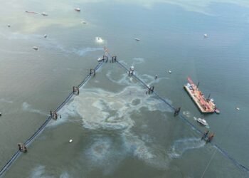 Photos: Source Of Oil Discharges Found From Section Six Of MV Golden Ray Wreck