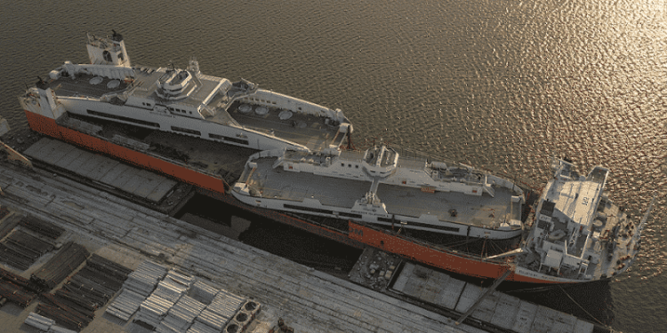 North America’s First All-Electric Car Ferries Depart Damen Shipyards