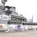 Indian Naval Ship Airavat Arrives At Jakarta, Indonesia To Deliver Medical Supplies