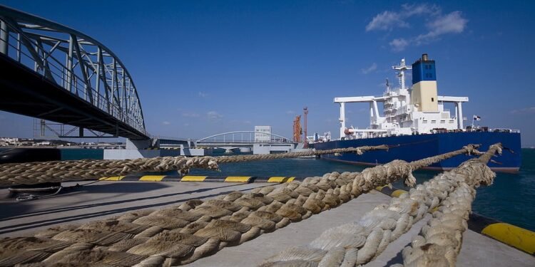 Oil Tanker Terminal Qingdao Port, China,