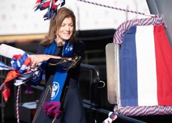 John F. Kennedy Aircraft Carrier Christened at Newport News Shipbuilding