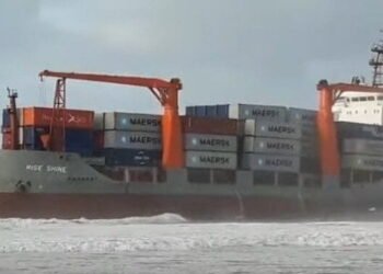 cargo ship grounded off Russia