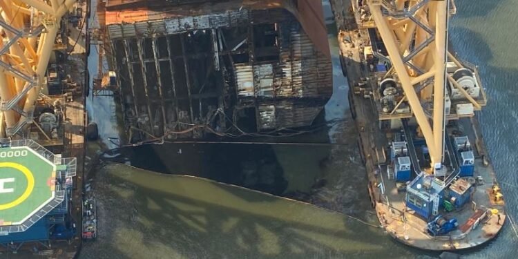 Photos: MV Golden Ray Shipwreck Spills Oil Onto Georgia Beach, Further Delaying Its Removal