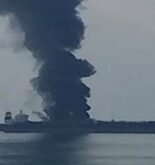 Tanker Catches Fire Near Strait of Hormuz