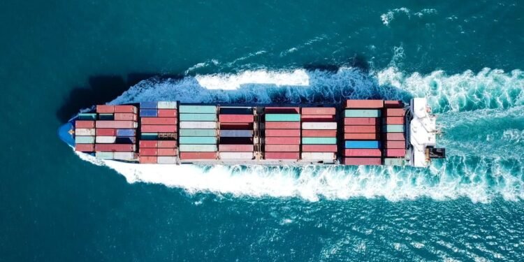container ship at sea
