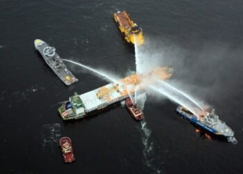 cargo fire Swedish Coast Guard