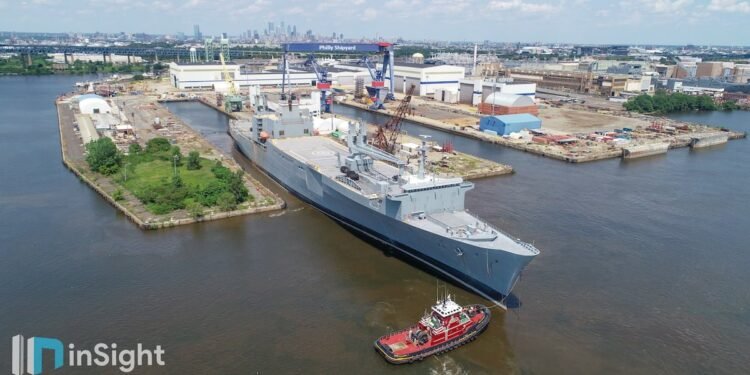 SS Antares arrives at Philly Shipyard