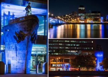 Numerous Buildings, Bridges, Ports, Ships Lit Up Blue For World Maritime Day