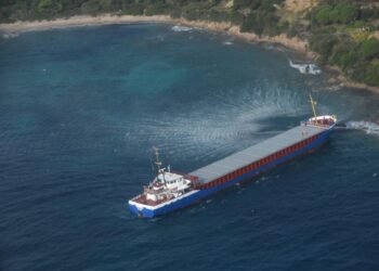 Cargo Ship Runs Aground in Corsica