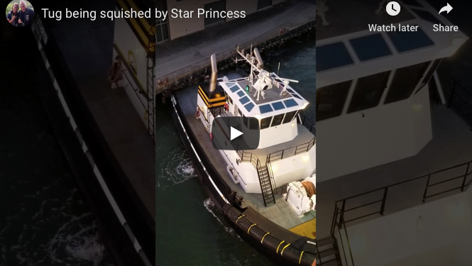 Watch: Tug Has Trouble with Cruise Ship in San Francisco