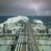 tanker in storm