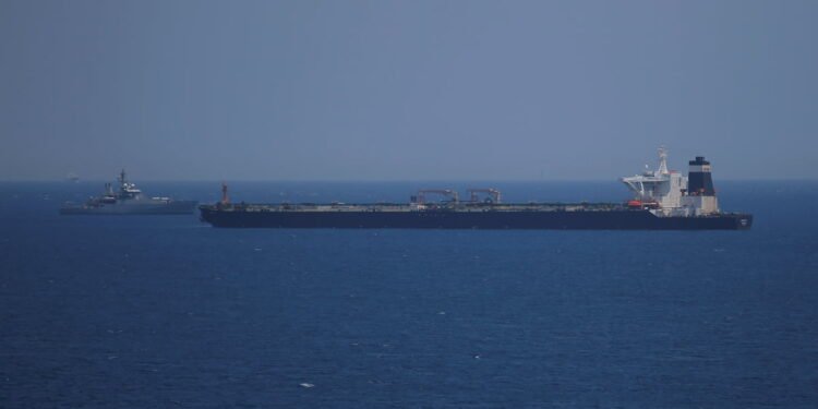 Iran Claims Britain Might Release Seized Tanker Soon Oil supertanker Grace 1 sits anchored in waters of the British overseas territory of Gibraltar