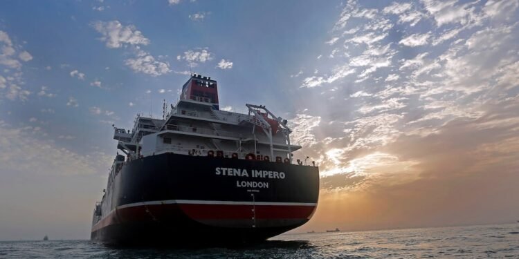 Stena Impero, a British-flagged vessel owned by Stena Bulk, is seen at Bandar Abbas port