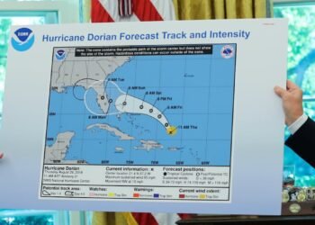 U.S. President Trump receives a Hurricane Dorian update at the White House in Washington