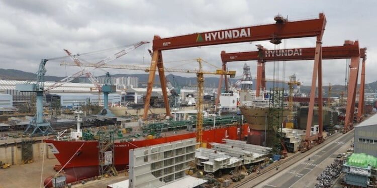 Shipyard of Hyundai Heavy Industries