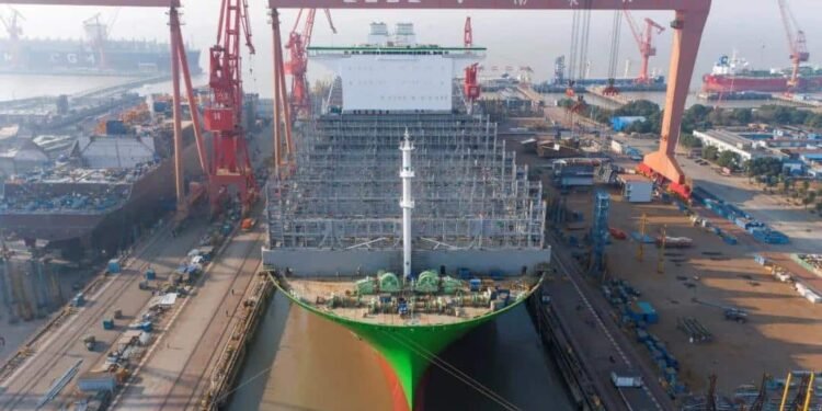 World’s Largest 24,000 TEU Container Ship Floats Out Successfully