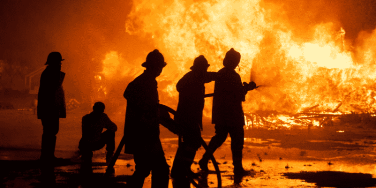 Cargo Ship Carrying Wheat Catches Fire At Karachi Port