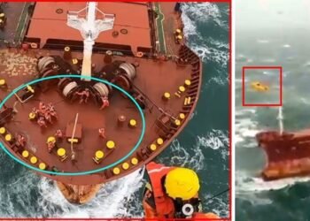 Watch: Cargo Ship With Crew Members Airlifted & & Left Adrift, Hits Substation Foundation