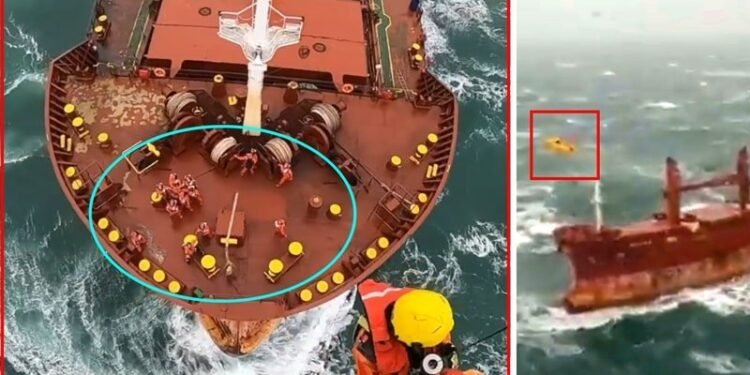 Watch: Cargo Ship With Crew Members Airlifted & & Left Adrift, Hits Substation Foundation