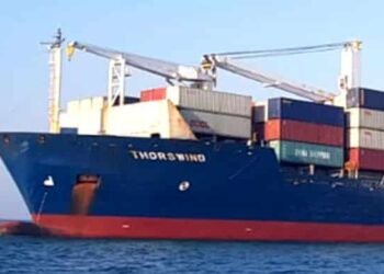 Container Vessel ‘Thorswind’ Runs Aground In Dubai; Successfully Refloated