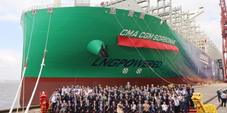 CMA CGM Welcomes Ninth 23,000 TEU LNG-Powered Vessel ‘SORBONNE’