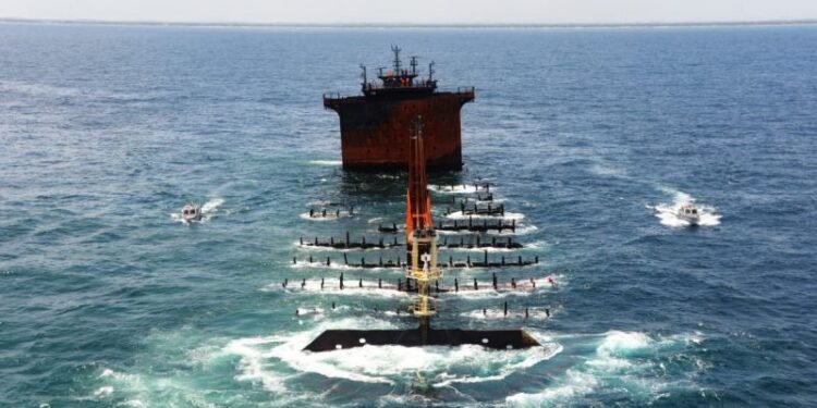 Indian Hydrographic Naval Ship Surveys Around X-Press Pearl Ship Off Sri Lanka