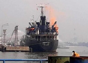 product tanker fire video