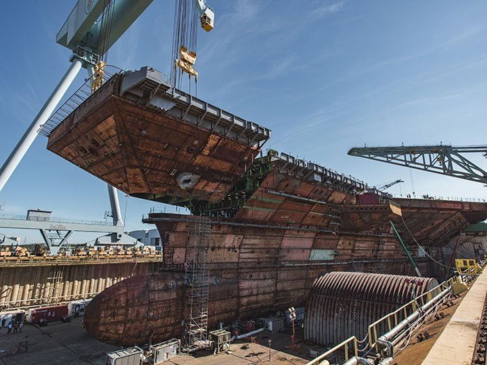 VIDEO CLIP: Newport News sets up 780-ton trip deck device on Kennedy ...