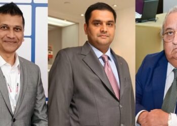 (left to right) Leroy Dias, Nakul Malhotra, Capt. Gordon Reilly