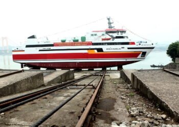 Video: Damen Launches RoPax 6716 For Port Authority Of Timor-Leste