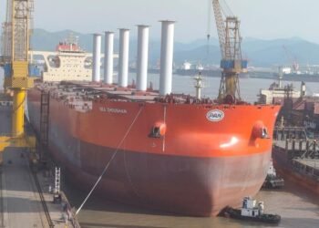 Photos: Norsepower Installs Five Tiltable Rotor Sails On VLOC Chartered By Vale