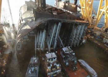 Photos: Post-Fire Assessments On MV Golden Ray Wreck Begins