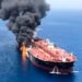 UNITED STATE Navy Says Mine Fragments Suggest Iran Behind Gulf Tanker Attack front altair oil tanker is seen after it was attacked at the Gulf of Oman