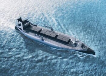 Image of Power Ark concept ship (Photo courtesy of PowerX Inc.)
