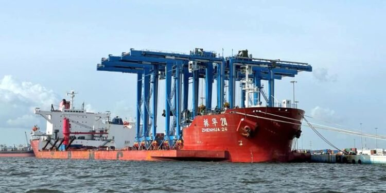 first port equipment arriving