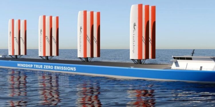 Patented Rig Design Claims Helping Ship Operators Post January 2023 EEXI Environment Legislation ship with wind