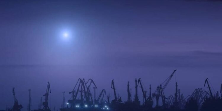 Russia Docks Landing Support Ship Near Ukraine's Mariupol