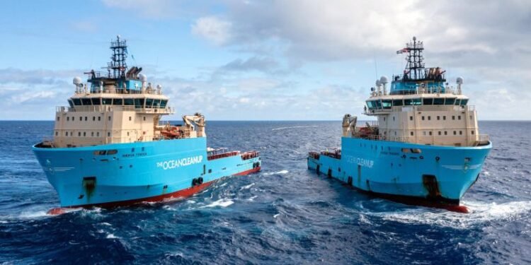 Maersk Supply Service Vessels Will Continue To Support The Ocean Cleanup For Another Year Maersk Supply Service Vessels