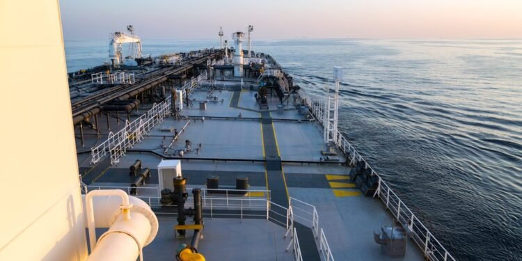 tanker underway
