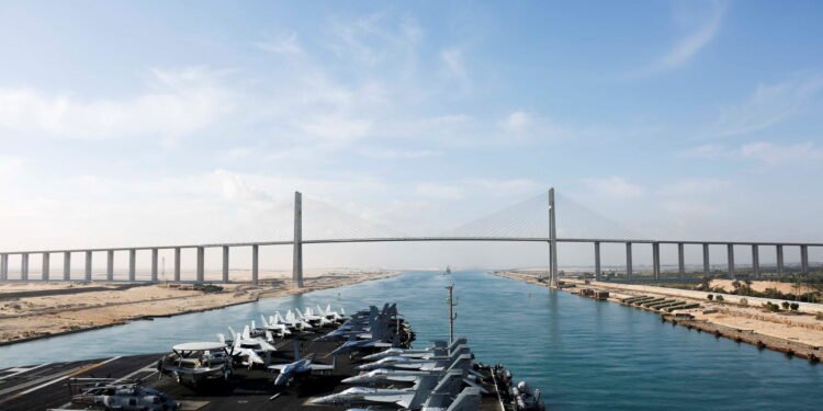 Iran Guard Rejects Talks as Senior Cleric Threaten's united state Navy Fleet USS Abraham Lincoln transits Suez Canal