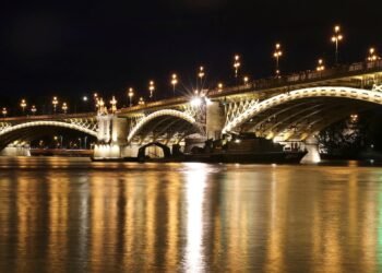 Ship accident on the Danube river in Budapest