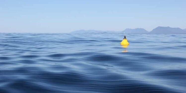 3_MarineLabs rugged ocean sensor buoy deployed off Ucluelet BC that measured rogue wave